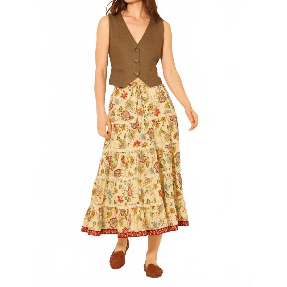 NEW BILA77 fedora midi skirt in nz ecru